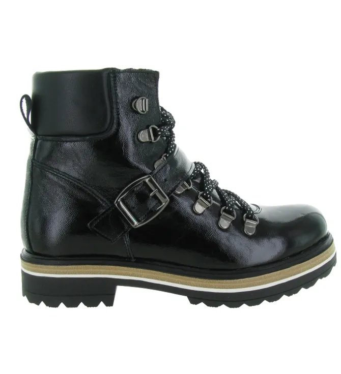 apres ski bottes fourrees - Botte de neige - femme - Cuir - Noir - La thuile