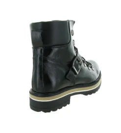 apres ski bottes fourrees - Botte de neige - femme - Cuir - Noir - La thuile