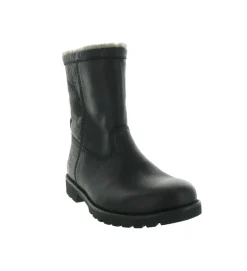 apres ski bottes fourrees - Bottes de neige - homme - Cuir - Noir - Panama jack