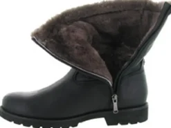 apres ski bottes fourrees - Bottes de neige - homme - Cuir - Noir - Panama jack