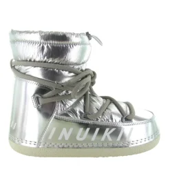 apres ski bottes fourrees - Botte de neige - femme - Nylon - Argent - Inuikii