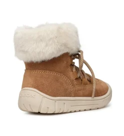 apres ski bottes fourrees - Bottes fourrées - bebe fille - Nubuck - Chestnut - Geox