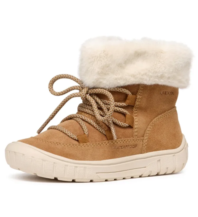 apres ski bottes fourrees - Bottes fourrées - bebe fille - Nubuck - Chestnut - Geox