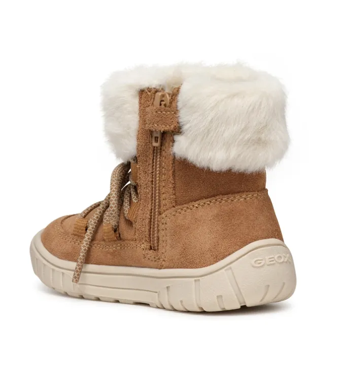 apres ski bottes fourrees - Bottes fourrées - bebe fille - Nubuck - Chestnut - Geox