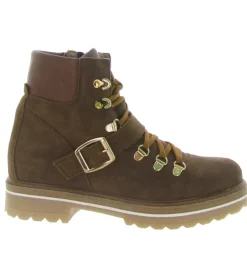 apres ski bottes fourrees - Botte de neige - femme - Cuir - Marron - La thuile