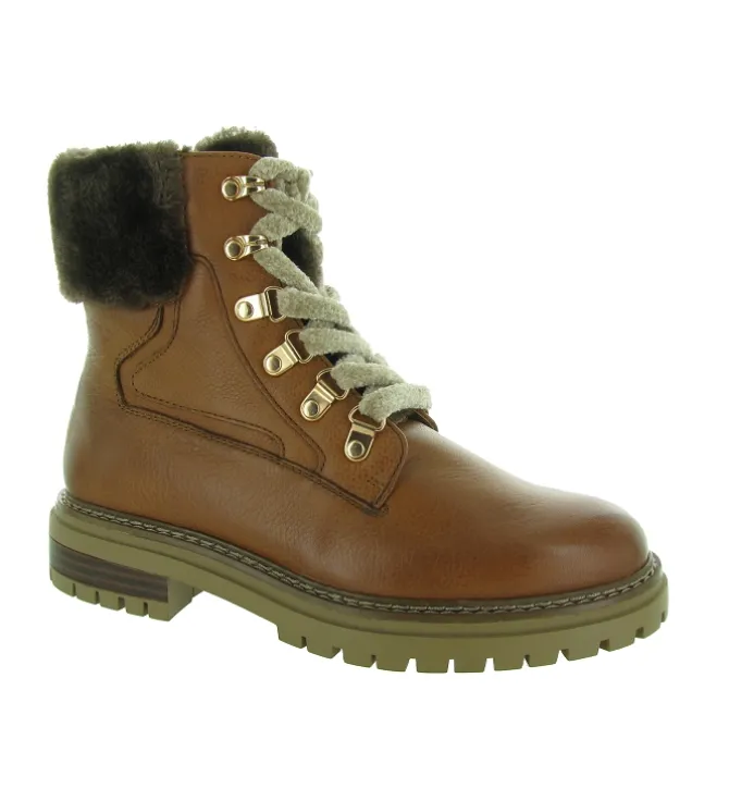 apres ski bottes fourrees - Botte de neige - femme - Cuir - Marron - Regarde le ciel...