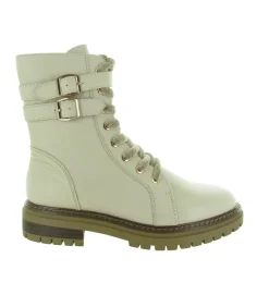 apres ski bottes fourrees - Botte de neige - femme - Cuir - Blanc - Regarde le ciel...