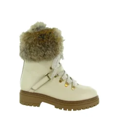 apres ski bottes fourrees - Bottine chaude - femme - Cuir - Beige - Armando