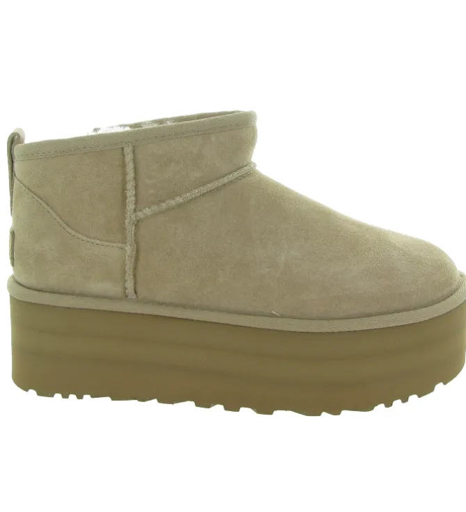 apres ski bottes fourrees - Bottine chaude - femme - Nubuck - Beige - Ugg australia