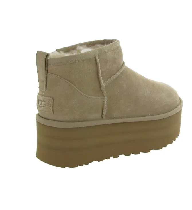 apres ski bottes fourrees - Bottine chaude - femme - Nubuck - Beige - Ugg australia
