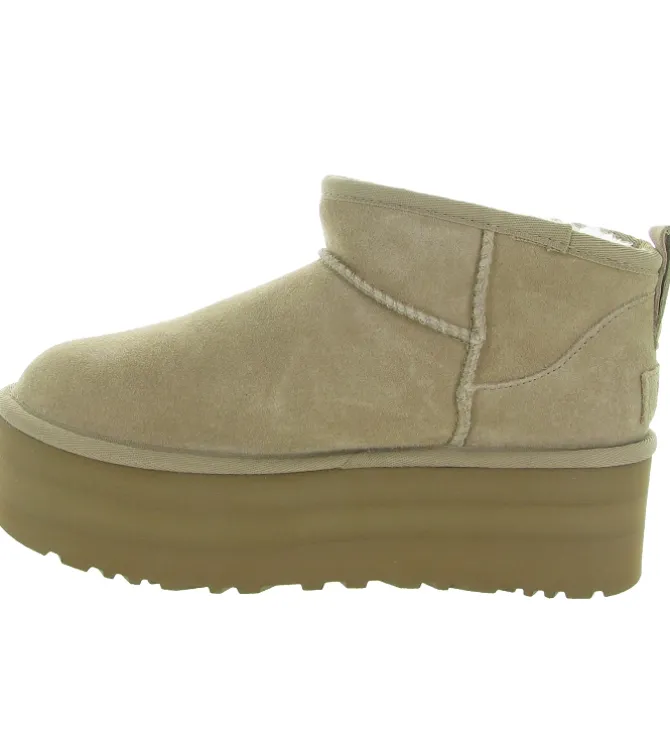 apres ski bottes fourrees - Bottine chaude - femme - Nubuck - Beige - Ugg australia