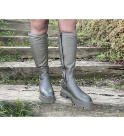 apres ski bottes fourrees - Botte de neige - femme - Cuir - Kaki - Armando