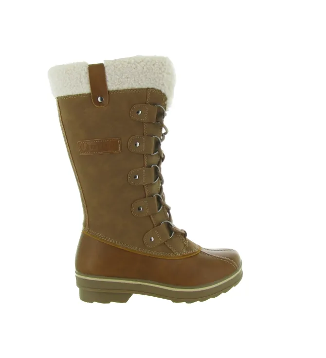 apres ski bottes fourrees - Bottine chaude - femme - Synthétique - Marron - Kimberfeel