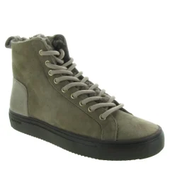apres ski bottes fourrees - Botte de neige - femme - Nubuck - Kaki - Black stone