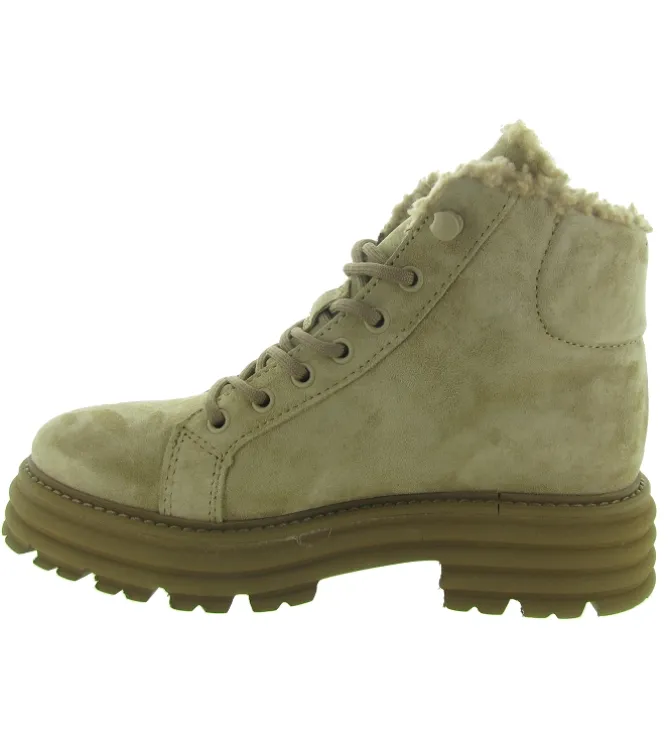 apres ski bottes fourrees - Botte de neige - femme - Nubuck - Beige - Alpe