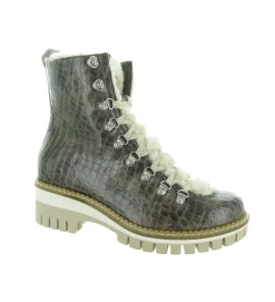 apres ski bottes fourrees - Botte de neige - femme - Cuir - Gris - New italia shoes