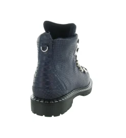 apres ski bottes fourrees - Botte de neige - femme - Cuir - Bleu Marine - New italia shoes