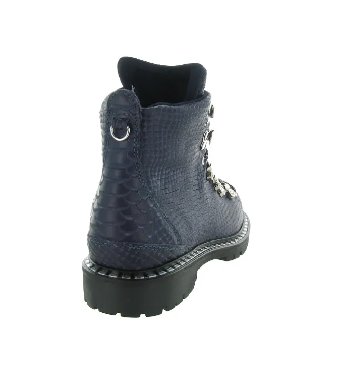 apres ski bottes fourrees - Botte de neige - femme - Cuir - Bleu Marine - New italia shoes