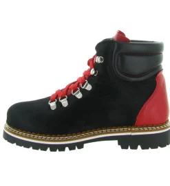 apres ski bottes fourrees - Botte de neige - femme - Cuir - Noir - La thuile