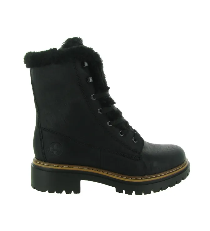 apres ski bottes fourrees - Botte de neige - femme - Synthétique - Noir - Rieker