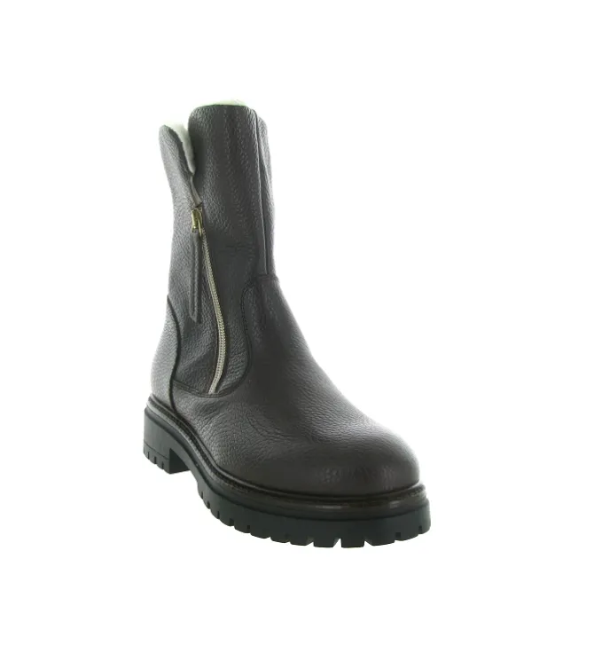 apres ski bottes fourrees - Botte de neige - femme - Cuir - Noir - Armando