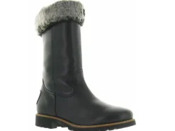 apres ski bottes fourrees - Botte de neige - femme - Cuir - Noir - Panama jack