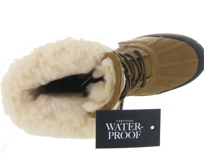 apres ski bottes fourrees - Botte de neige - femme - Cuir - Marron - Ugg australia