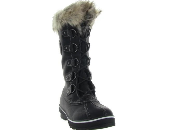 apres ski bottes fourrees - Bottine chaude - femme - Synthétique - Noir - Kimberfeel