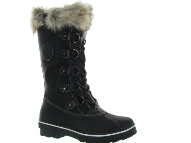 apres ski bottes fourrees - Bottine chaude - femme - Synthétique - Noir - Kimberfeel