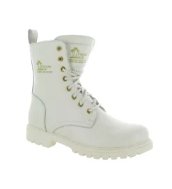 apres ski bottes fourrees - Chaussure neige - femme - Cuir - Blanc - Panama jack