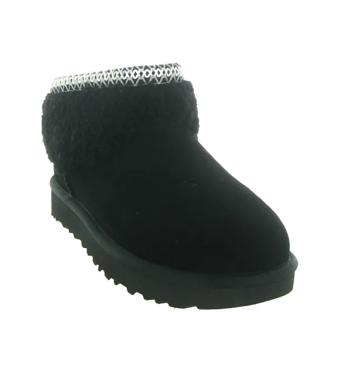 apres ski bottes fourrees - Chaussure neige - femme - Nubuck - Noir - Ugg australia