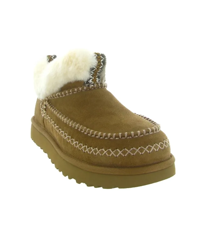 apres ski bottes fourrees - Chaussure neige - femme - Nubuck - Crème - Ugg australia