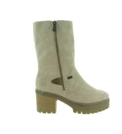 apres ski bottes fourrees - Chaussure neige - femme - Synthétique - Beige - Rieker