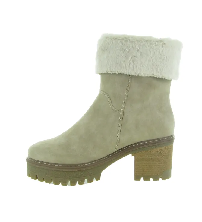 apres ski bottes fourrees - Chaussure neige - femme - Synthétique - Beige - Rieker