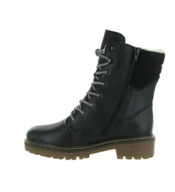 apres ski bottes fourrees - Chaussure neige - femme - Cuir - Noir - Rieker