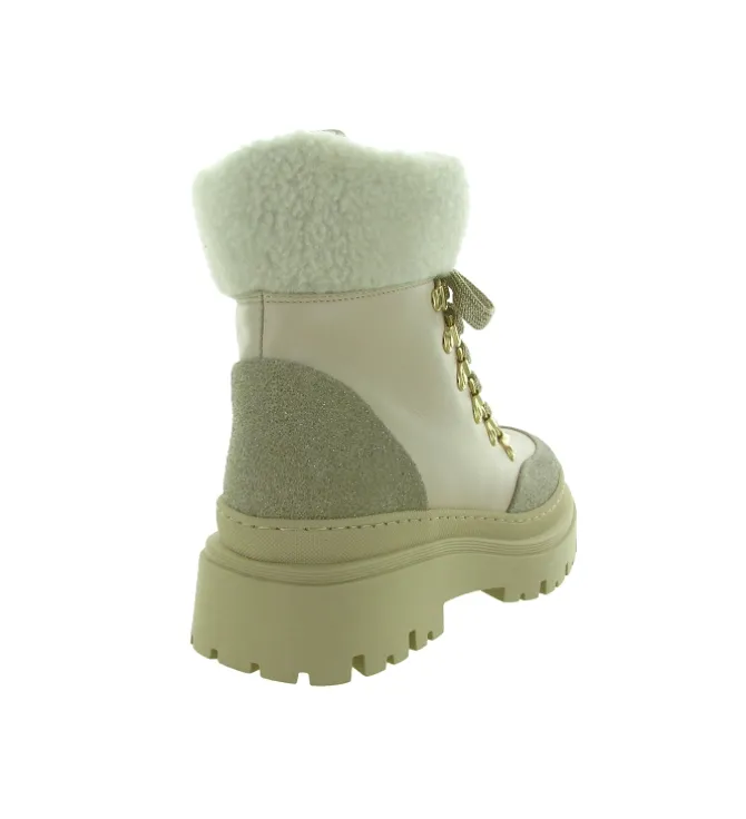 apres ski bottes fourrees - Chaussure neige - femme - Cuir - Taupe - Armando