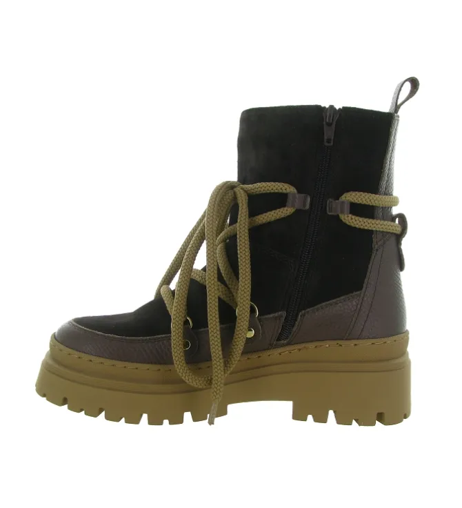 apres ski bottes fourrees - Chaussure neige - femme - Nubuck - Marron - Armando