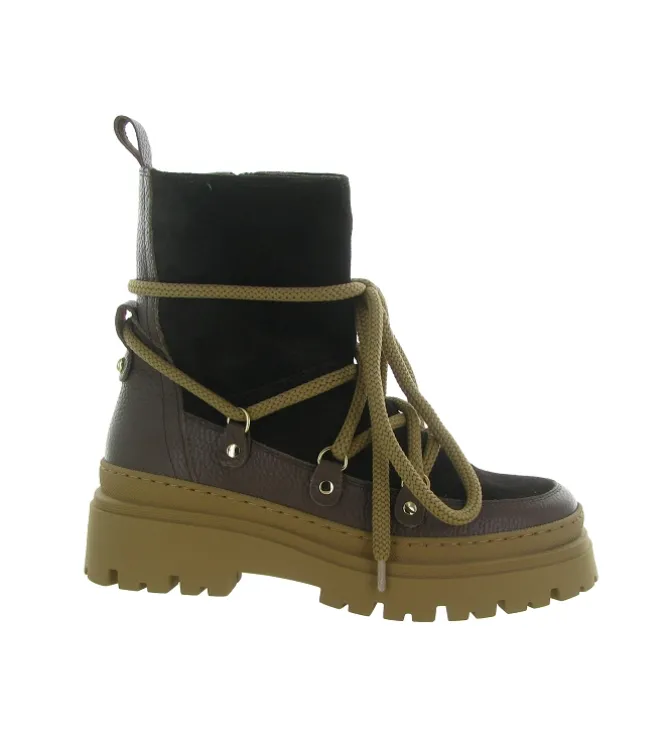 apres ski bottes fourrees - Chaussure neige - femme - Nubuck - Marron - Armando