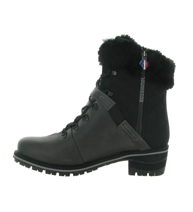 apres ski bottes fourrees - Chaussure neige - femme - Cuir - Anthracite - Rossignol