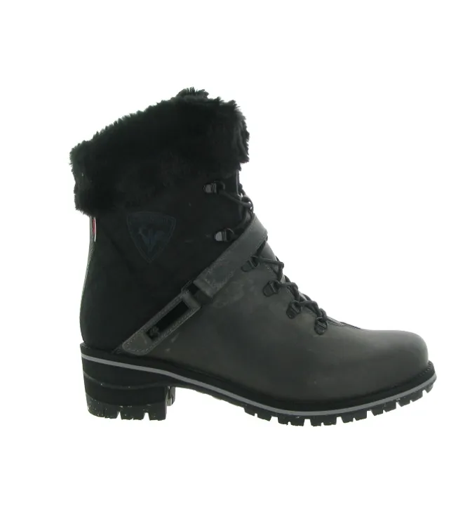 apres ski bottes fourrees - Chaussure neige - femme - Cuir - Anthracite - Rossignol