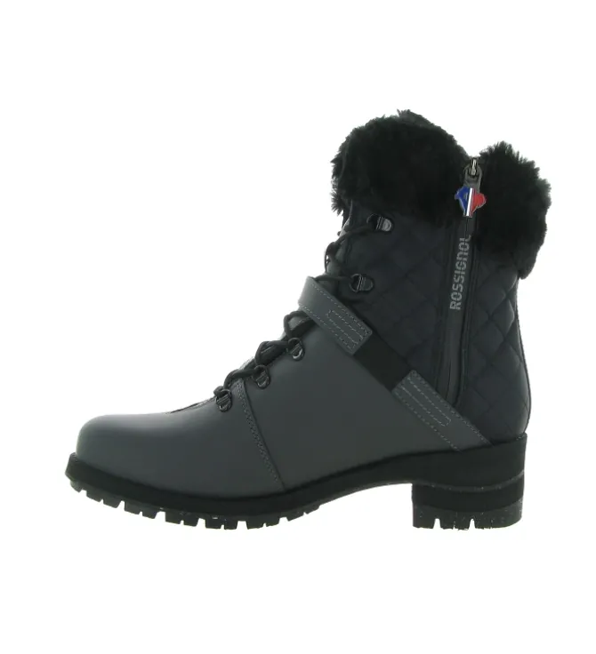 apres ski bottes fourrees - Chaussure neige - femme - Cuir - Anthracite - Rossignol