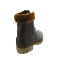 apres ski bottes fourrees - Chaussure neige - femme - Cuir - Marron - Panama jack