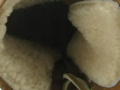 apres ski bottes fourrees - Chaussure neige - femme - Cuir - Chestnut - Black stone