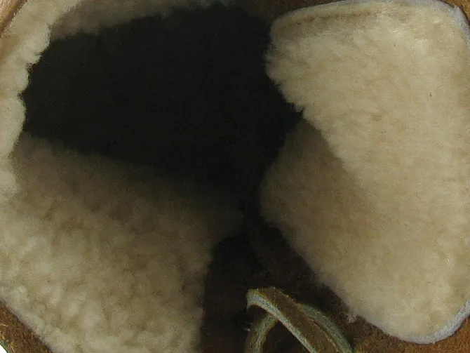 apres ski bottes fourrees - Chaussure neige - femme - Cuir - Chestnut - Black stone