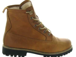 apres ski bottes fourrees - Chaussure neige - femme - Cuir - Chestnut - Black stone