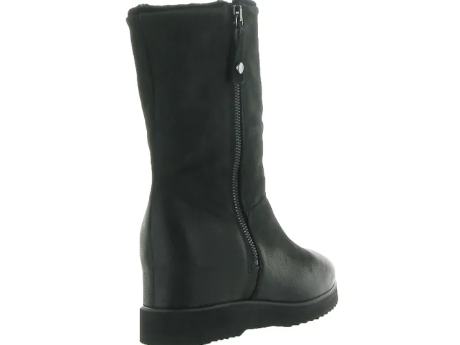 apres ski bottes fourrees - Chaussure neige - femme - Nubuck - Noir - Euroesse