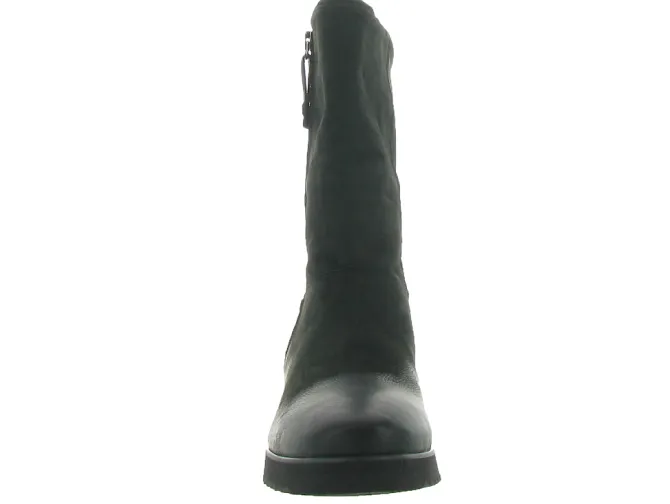 apres ski bottes fourrees - Chaussure neige - femme - Nubuck - Noir - Euroesse