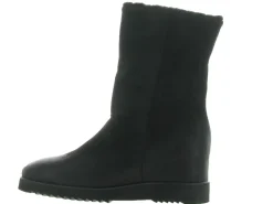 apres ski bottes fourrees - Chaussure neige - femme - Nubuck - Noir - Euroesse