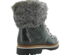 apres ski bottes fourrees - Chaussure neige - femme - Cuir - Noir - La thuile