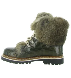 apres ski bottes fourrees - Chaussure neige - femme - Cuir - Bronze - La thuile